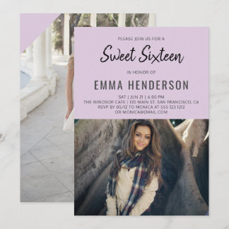 Invitation Photo moderne Sweet 16