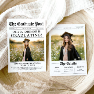 Invitation Photo moderne unique amusant Journal Graduation