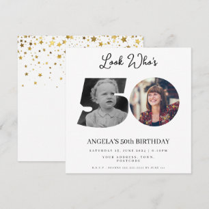 Invitation photo Montage fête d'anniversaire 50 ans