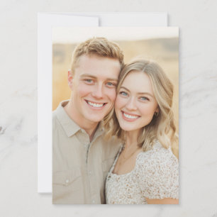 Invitation Photo Naturel Beige Joyeux