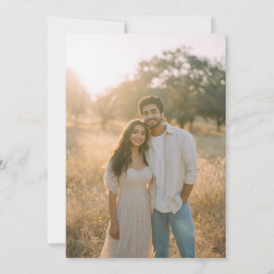 Invitation Photo Naturel Beige Paisible