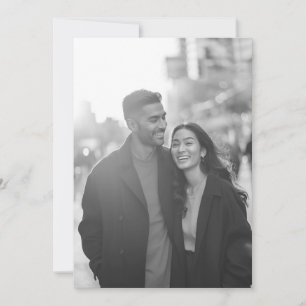 Invitation Photo noir et blanc joyeux