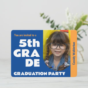Invitation Photo Parti d'obtention du diplôme de l'école prim