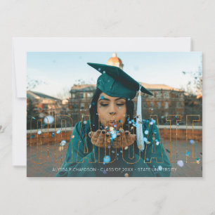 Invitation Photo & Parties scintillant Gold Graduate Faire-pa