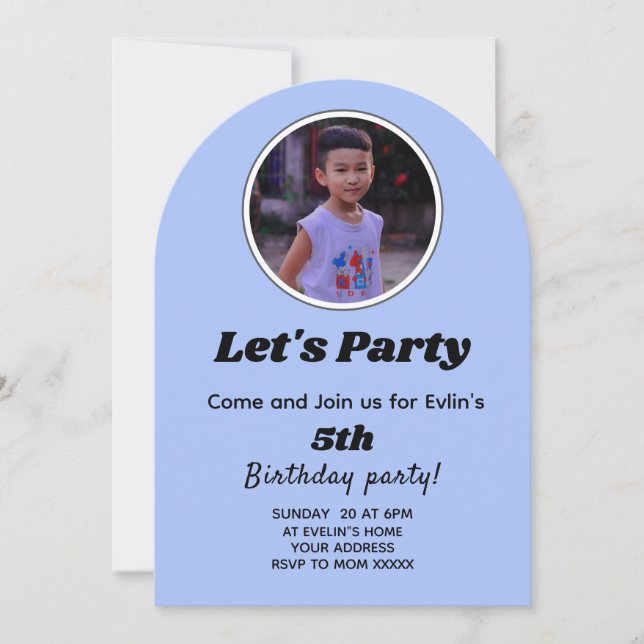 Invitation Photo personnalisée (Devant)