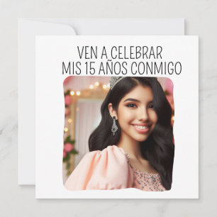 Invitation Photo personnalisée 15e anniversaire Mis Quince Qu