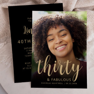 Invitation Photo personnalisée 30 et merveilleux 30e annivers
