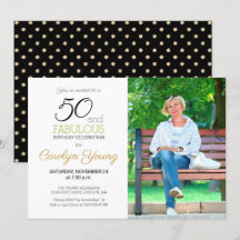 Photo personnalisée 50e anniversaire fête 50 et fa