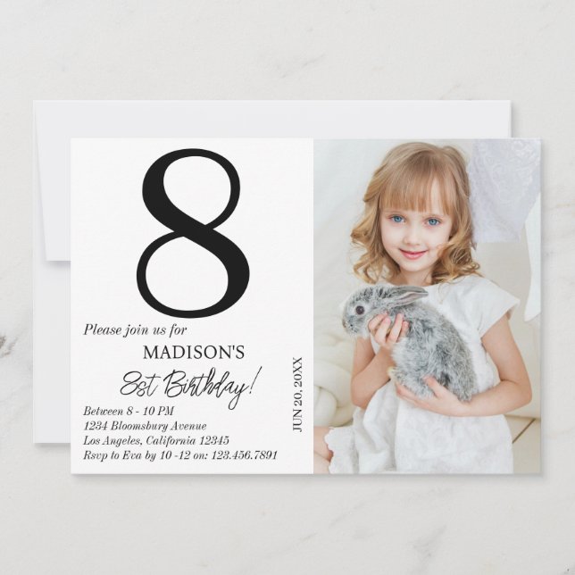 Invitation Photo personnalisée Anniversaire Enfants Garçon Fê (Devant)
