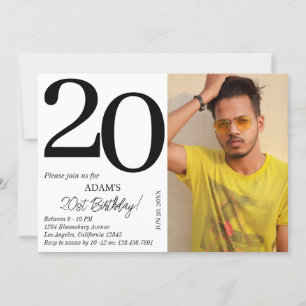 Invitation Photo personnalisée Anniversaire Enfants Garçon Fê