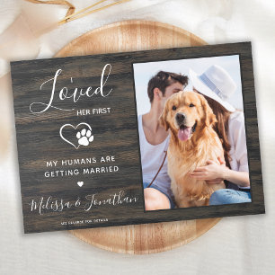 Invitation Photo personnalisée Chien de compagnie Mariage cam