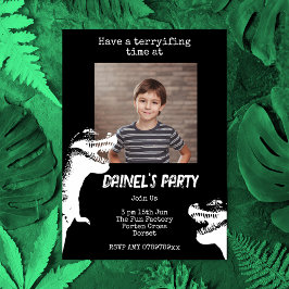 Invitation Photo personnalisée Dinosaur fête d'anniversaire