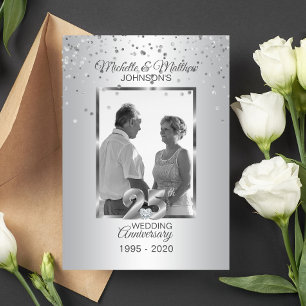 Invitation Photo personnalisée du 25e anniversaire du Mariage