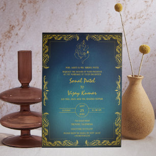 Invitation Photo personnalisée du Mariage hindou indien Ganes