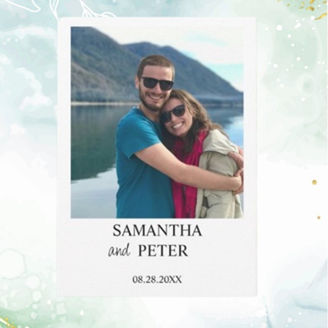 Invitation Photo personnalisée Mariage détendu moderne (Create a heartfelt celebration with our custom photo modern relaxed wedding invitation. )