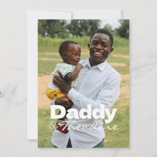 Invitation Photo personnalisée moderne Daddy & Baby Name Keep
