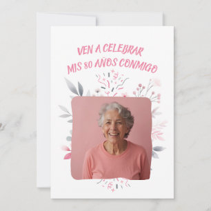 Invitation Photo personnalisée pour mes 80 ans - 80 ans sur m