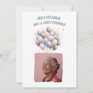 Invitation Photo personnalisée pour mes 85 ans - 85 ans sur m