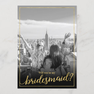 Invitation Photo Personnalisée Seras-Tu Ma Servante D'Époux