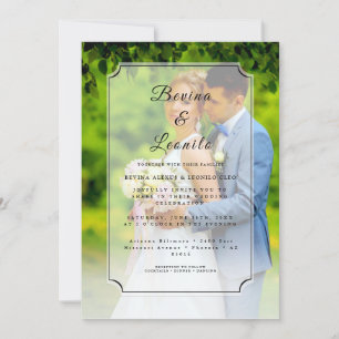 Invitation Photo personnalisée Simple Élégant avec une seule 