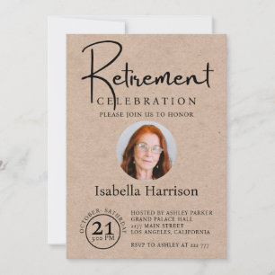 Invitation Photo personnalisée sur papier Retraite des Arrièr