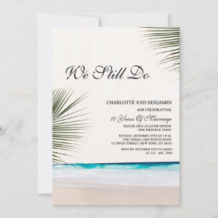 Invitation Photo Plage Thème Vow Renouvellement