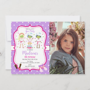 Invitation photo pour fête d'anniversaire de maqui