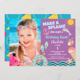 Invitation photo pour la fête de la piscine