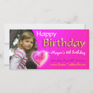 Invitation photo pour l'anniversaire de Megan Co
