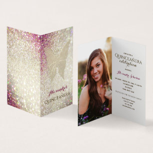 Invitation photo pour l'anniversaire de Quinceaner