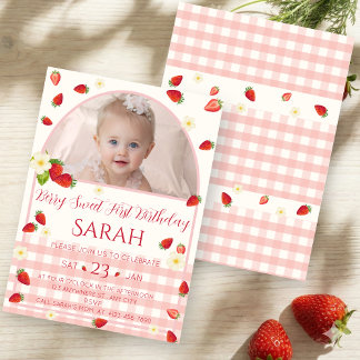 Invitation photo pour le 1er anniversaire de Berry