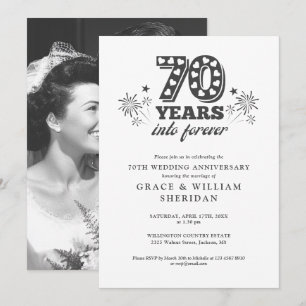 Invitation Photo pour le 70e anniversaire du Mariage