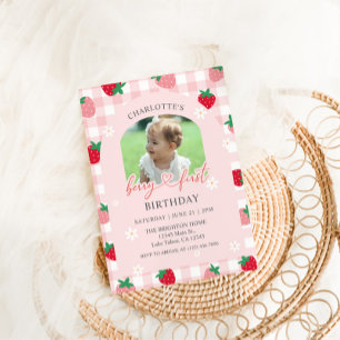 Invitation photo pour le premier anniversaire de B