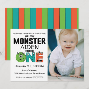 Invitation photo pour le premier anniversaire de L