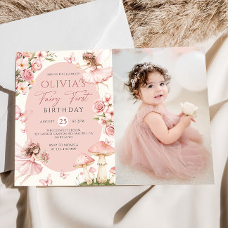 Invitation photo pour le premier anniversaire de l