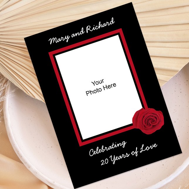 Invitation photo pour les 20 ans de mariage (Créateur téléchargé)