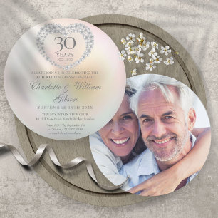 Invitation photo pour les 30 ans de mariage avec p