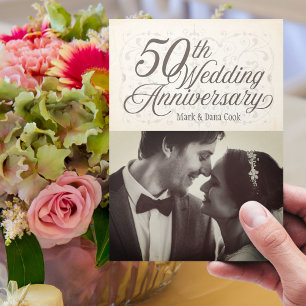 Invitation photo pour les 50 ans de mariage