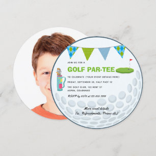 Invitation photo pour une fête à thème de golf
