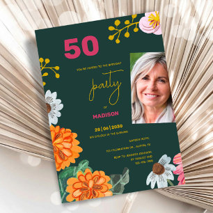 Invitation photo pour une fête d'anniversaire de 5