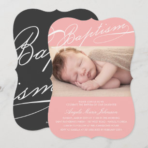 Invitation Photo préétablie de rose de croix de chapelet de