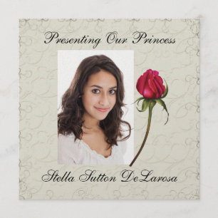 Invitation photo - Princesse, Mariage, Cotillon