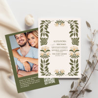 Photo QR Code Fleur sauvage Botanical Garden Weddi