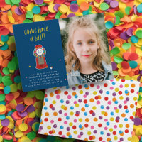 Photo Red Gumball Machine Candy Buble Gum Party