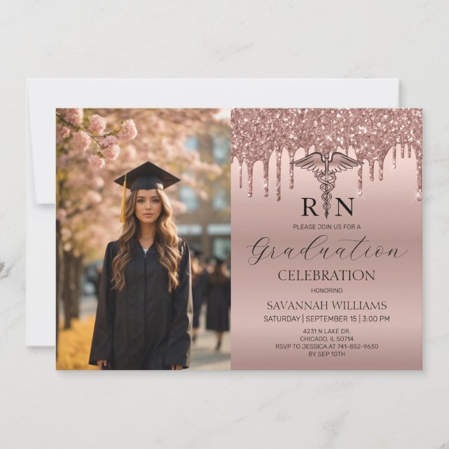 Invitation Photo RN Célébration de la graduation en soins inf (Devant)