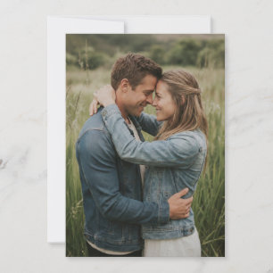 Invitation Photo romantique vert
