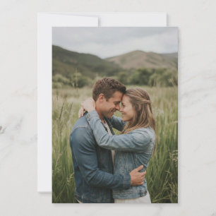 Invitation Photo romantique vert serein