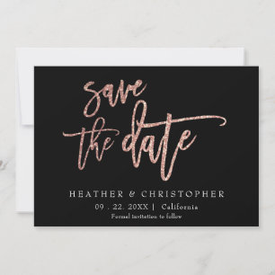 Invitation Photo Rose personnalisé Parties scintillant or Enr