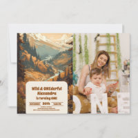 Photo Rustic Mountain Forest 1er anniversaire