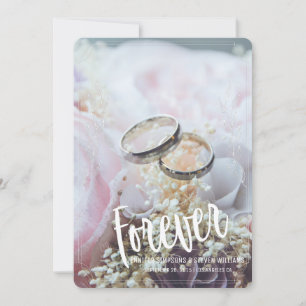 Invitation Photo Save the Date pour toujours design floral